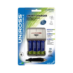 Uniross Smart Charger   4 x AA Multi Usage ULTRA