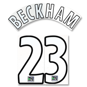 Beckham 23 07-08 LA Galaxy Away Name and Number