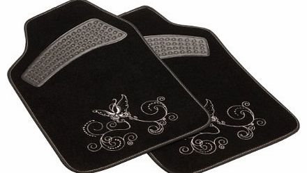 Unitec 73100 Lady Style Butterfly Car Mat Set (4 Piece)