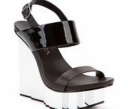 Rockefeller black wedge sandals