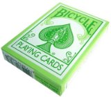 United States Playing Card Company Bicycle Cards Poker Size Reverse Printed Pastel Green