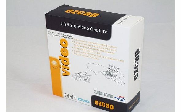 Unitrade EZCAP EzCAP116 USB 2.0 Video Capture Device. Convert Video Audio from VHS, V8, Hi8, All Camcorders, Video Recorder, DVD player, Satellite TV, Freeview etc. Capture xbox360 