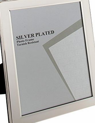 Unity 8 x 10-inch Flat Edge Photo Frame, Silver Plated