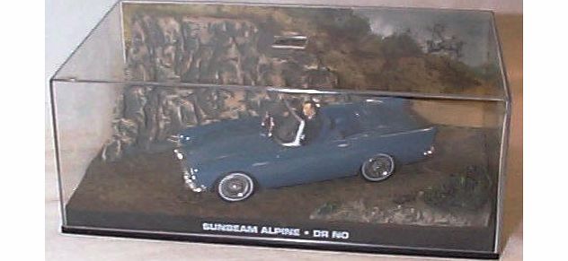 universal hobby james bond 007 DR NO sunbeam alpine blue film scene car 1.43 scale diecast model