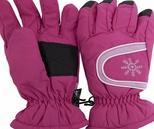 Universal Textiles Kids/Childrens Thinsulate Extra Warm Thermal Padded Ski Gloves with Palm Grip (3M 40g) (9-12 years) (Pink)