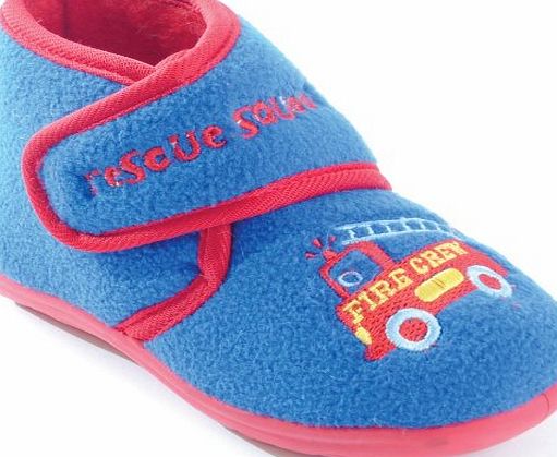 Universal Textiles Kids/Childrens Toddler Boys Character Slippers With Velcro Strap In Two Designs (UK Shoe 8, EUR 26) (Blue)