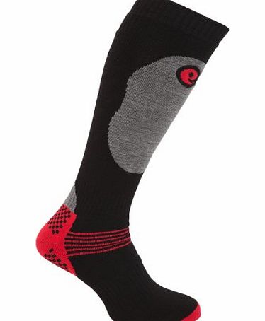 Mens High Performance Thermal Ski Socks (1 Pair) (Shoe 6-11) (Black)