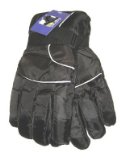 Universal-Textiles Women/Ladies Ski Gloves, Thermal Padded Ski Gloves with Palm Grip (Red)