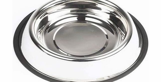 UniversalGadgets Large Anti Skid Stainless Steel Pet Dog Cat Feeding Food Water Bowl Dish 22cm