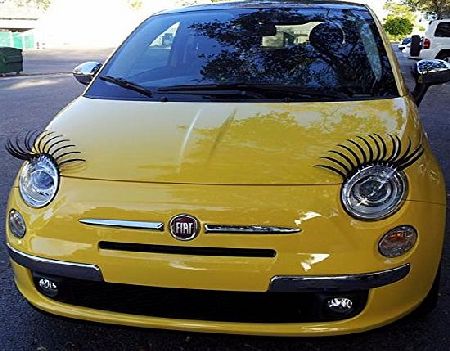 PAIR OF CURLY SEXY EYELASHES FOR CARS FITS ALL MAKES