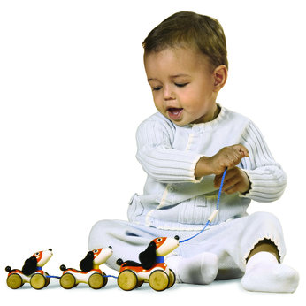 Universe of Imagination Wooden Pull Along Dogs