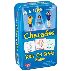 University Games Charades Kids On Stage Game Travel Tin