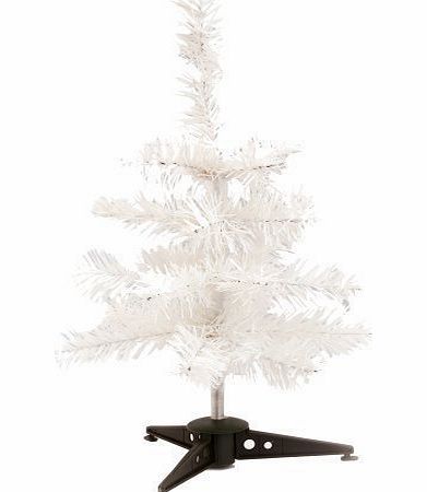 Unknown 30cm Mini Artificial Christmas Tree - Coloured Desk Top (White)