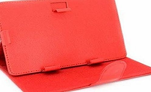 Unknown 7 inch PINK/WHITE/BLACK/BLUE/RED PU Leather Case Cover for Tablet PC PDA MID PAD Gift (Red)