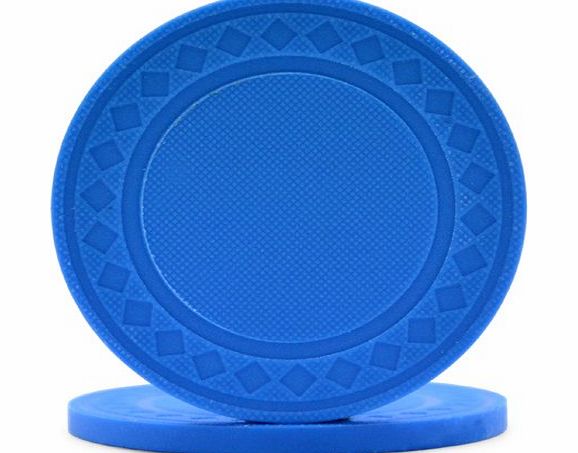 9g Diamond Clay Roulette Checks - Light Blue (Roll of 25)