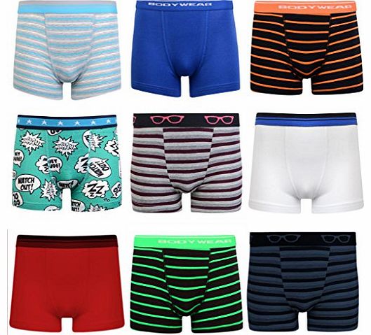 Boys Boxer Shorts Super Quality Ages 3 - 15 (9-10 Years (Height 146-152), 6 Pairs)
