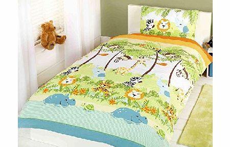 Unknown Childrens Boys Jungle Boogie Duvet Set, Multi, Junior/Toddler