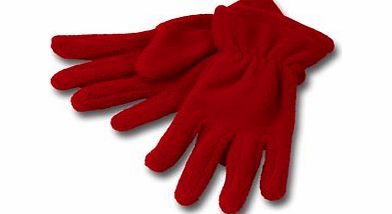 Unknown Childs Fleece Gloves, Red, Age 5/7