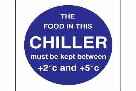 Unknown Chiller Display Temp Sign Notice (Self - Adhesive) - make everyone aware of risks and procedures