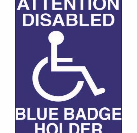 Unknown Disabled Blue Badge Holder - Car Sticker - 170mm x 125mm (EXTERNAL)