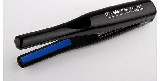 Dolphin2 Portable Mini Wireless Ceramic Hair Flat Iron Rechargeable (Black)