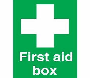 Unknown First Aid Box Symbol Sign Notice - 200 x 150 mm (Self - Adhesive) - make everyone aware of risks and procedures