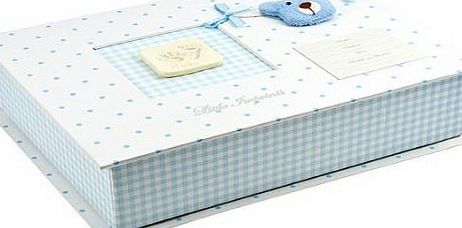 Unknown Handcrafted Quality Gift Set for Baby Boy with Hand amp; Feet Imprint Kit and Blue Booties by Mousehouse Gifts