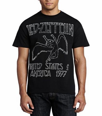 Unknown Led Zeppelin Mens US 77 Short Sleeve T-Shirt, Black, Small