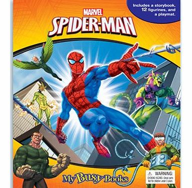 Marvel The AMAZING SPIDER-MAN My Busy Books - Includes a storybook, 12 figurines and a playmat