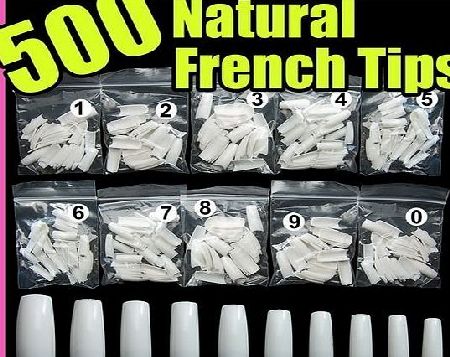Unknown Non Brand 500 White False French Nail Art Tips Uv Acrylic 064