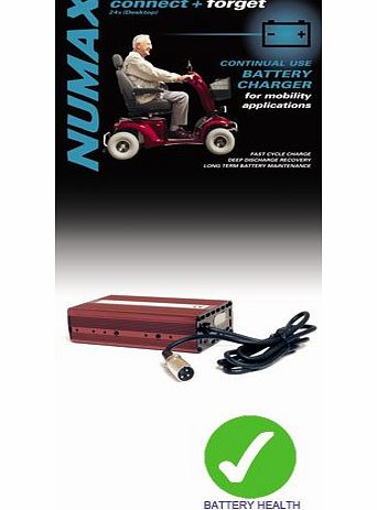 NUMAX - Mobility Scooter Battery Charger 24V / 4AH - 4AMP - Connect amp; Forget.