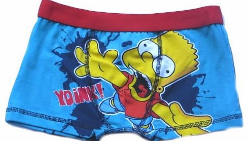 The Simpsons Bart Boys Boxer Shorts Age 7-8 Years