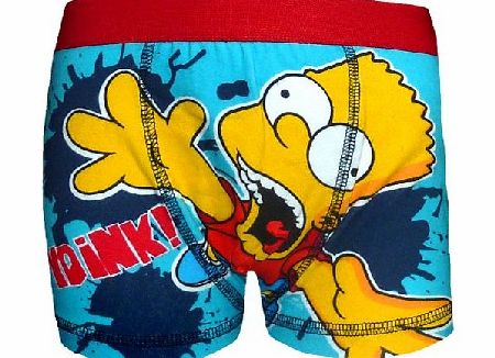 Unknown The Simpsons Bart Official Gift 1 Pack Boys Boxer Shorts Blue 7-8 Years