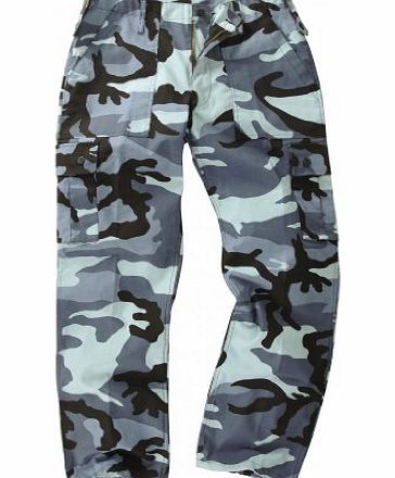 Unknown Youths / Kids Military Combat Cargo Trousers - Camo (5-6 Years, Midnight)