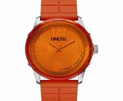 UNLTD by Marc Ecko The Fuse Orange Plastic Watch