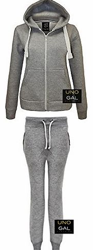 Unogal Clothing  LADIES TRACKSUIT JOGGING BOTTOMS WOMENS PANTS JOGGERS HOODIE SIZES 8-14 (L (12), Light Grey)