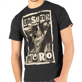 Unsung Hero Mens Folder T-Shirt Black