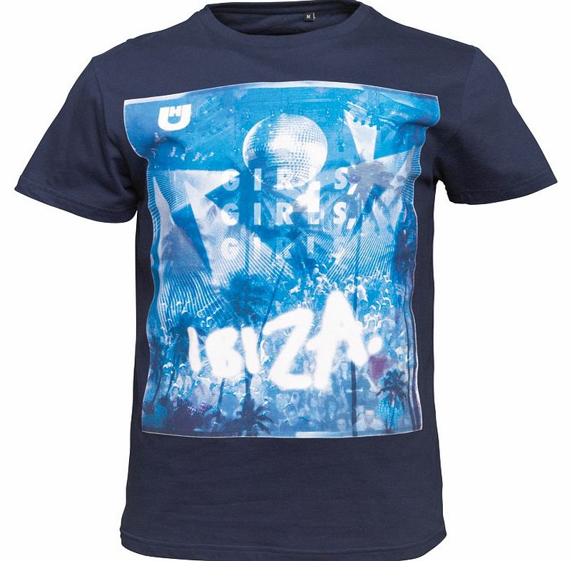 Unsung Hero Mens Ibiza T-Shirt D-Blue