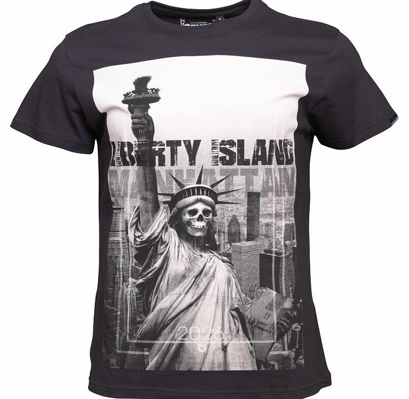 Unsung Hero Mens Liberty Island T-Shirt Black