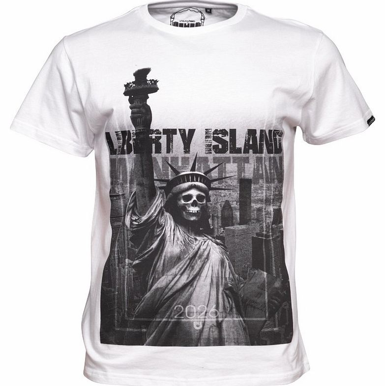 Unsung Hero Mens Liberty Island T-Shirt White