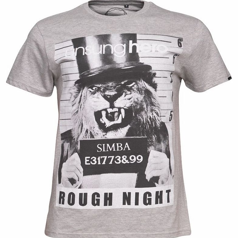 Unsung Hero Mens Rough Night T-Shirt Grey