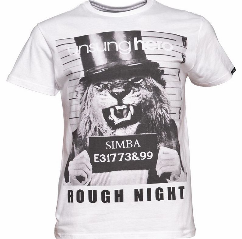 Unsung Hero Mens Rough Night T-Shirt White