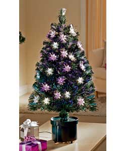 Unbranded 0.91m/3ft Fibre Optic Starburst Christmas Tree