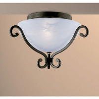 0105 2BR - Rustic Brown Semi Flush Light