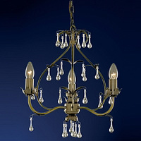 01073 3CL - 3 Light Antique Brass Hanging Light