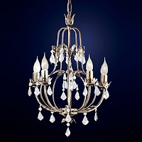 01285 5 - 5 Light Antique Brass Hanging Light