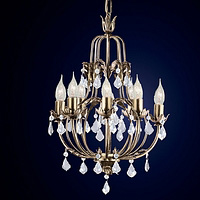 01288 8 - 8 Light Antique Brass Hanging Light