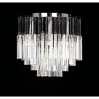 0181 7CH - Chrome and Crystal Semi Flush Light