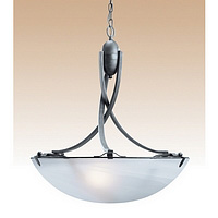 Forged antique silver finish fitting with white alabaster glass. Height - 70cm Diameter - 65cmBulb t