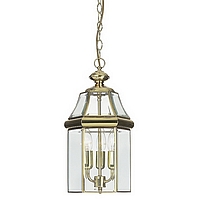 022 PB - 3 Light Polished Brass Pendant Light